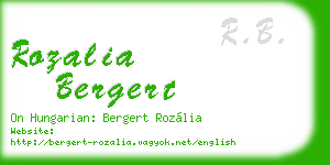 rozalia bergert business card